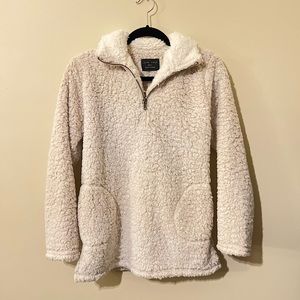 NWOT Sherpa Fleece Quarter zip pullover